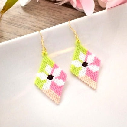 Floral Beaded Earrings