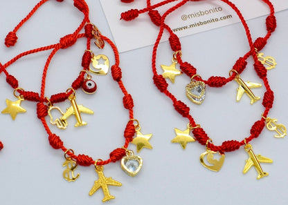 seven knots bracelet with charms