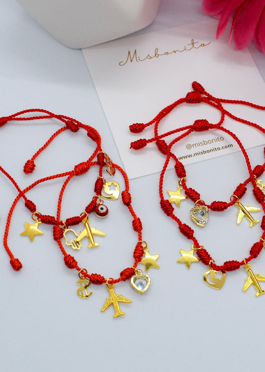 seven knots bracelets with charms