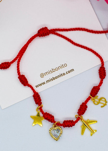 seven knots with heart charm