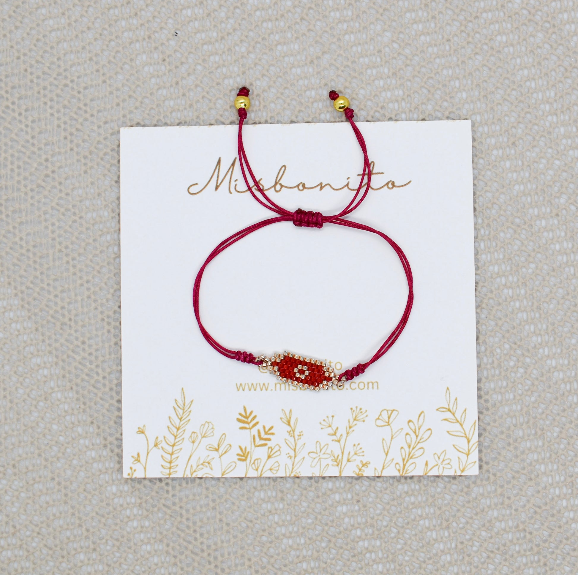 small red bar bracelet