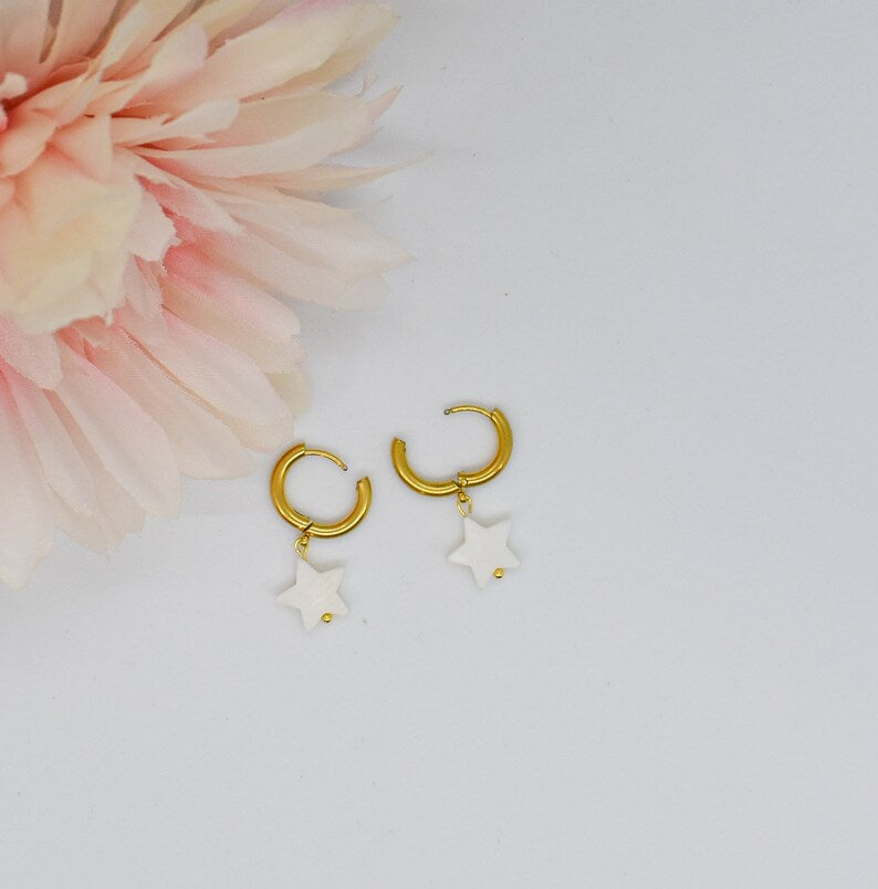 star hoop earrings