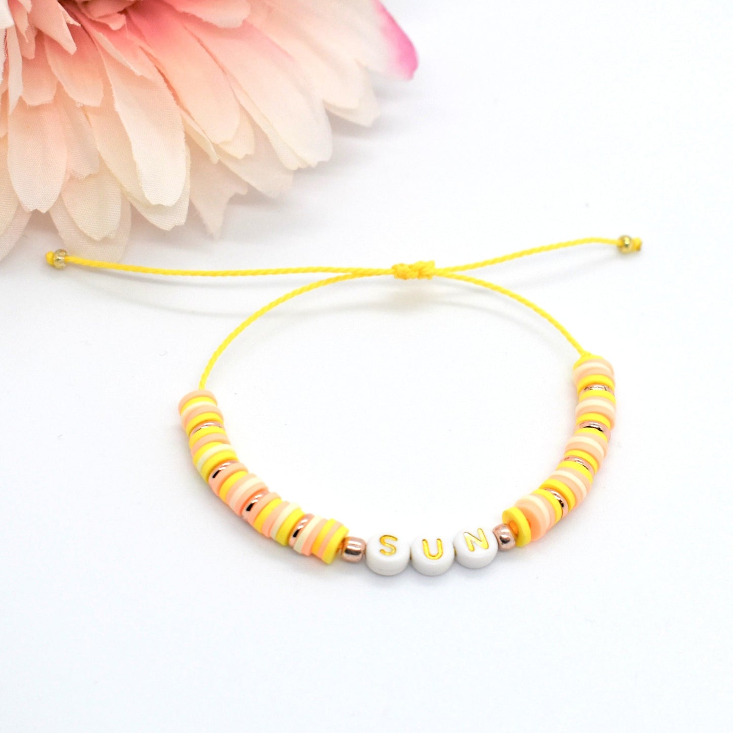 Sun heishi beads bracelet