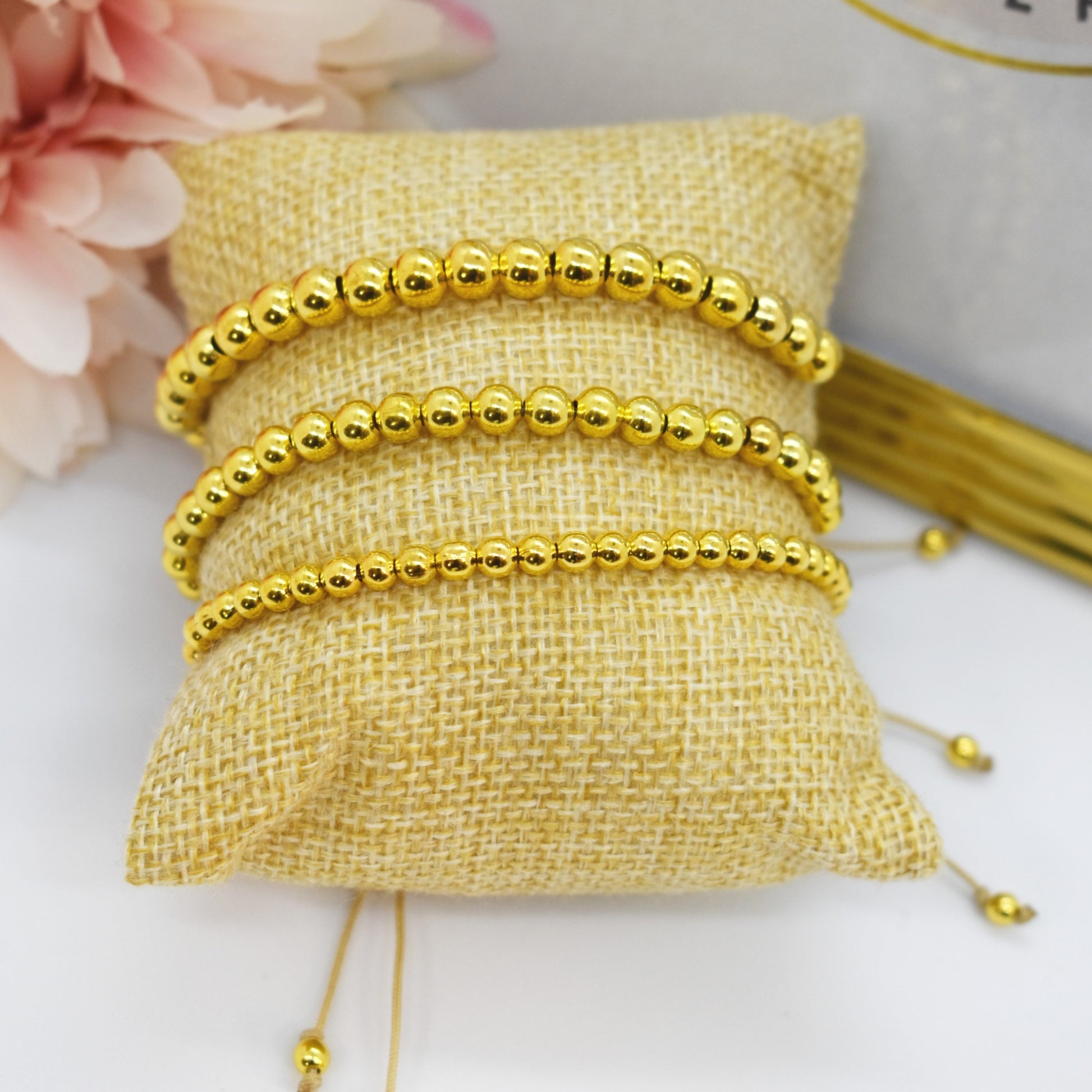 Golden beads bracelets