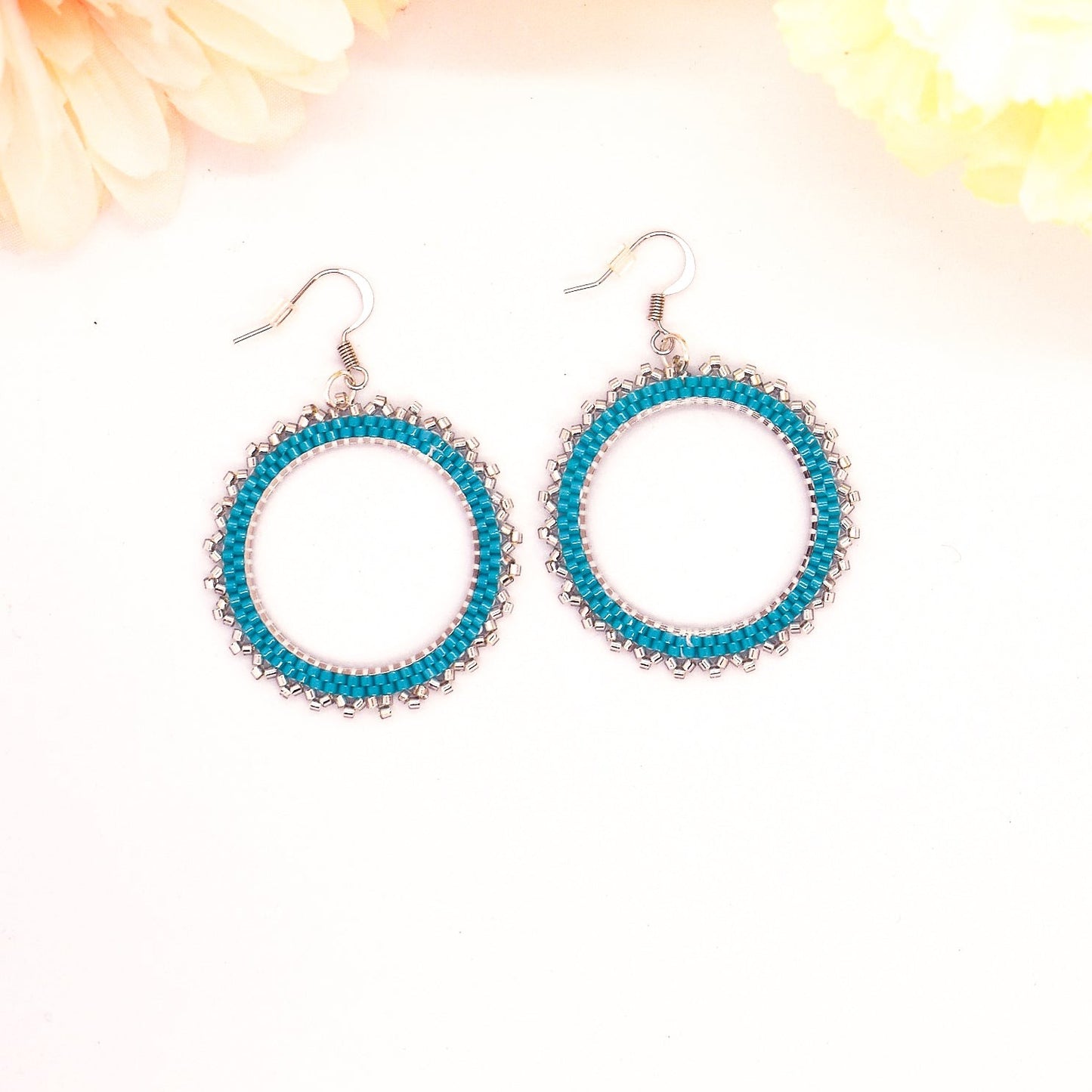 turquoise hoops