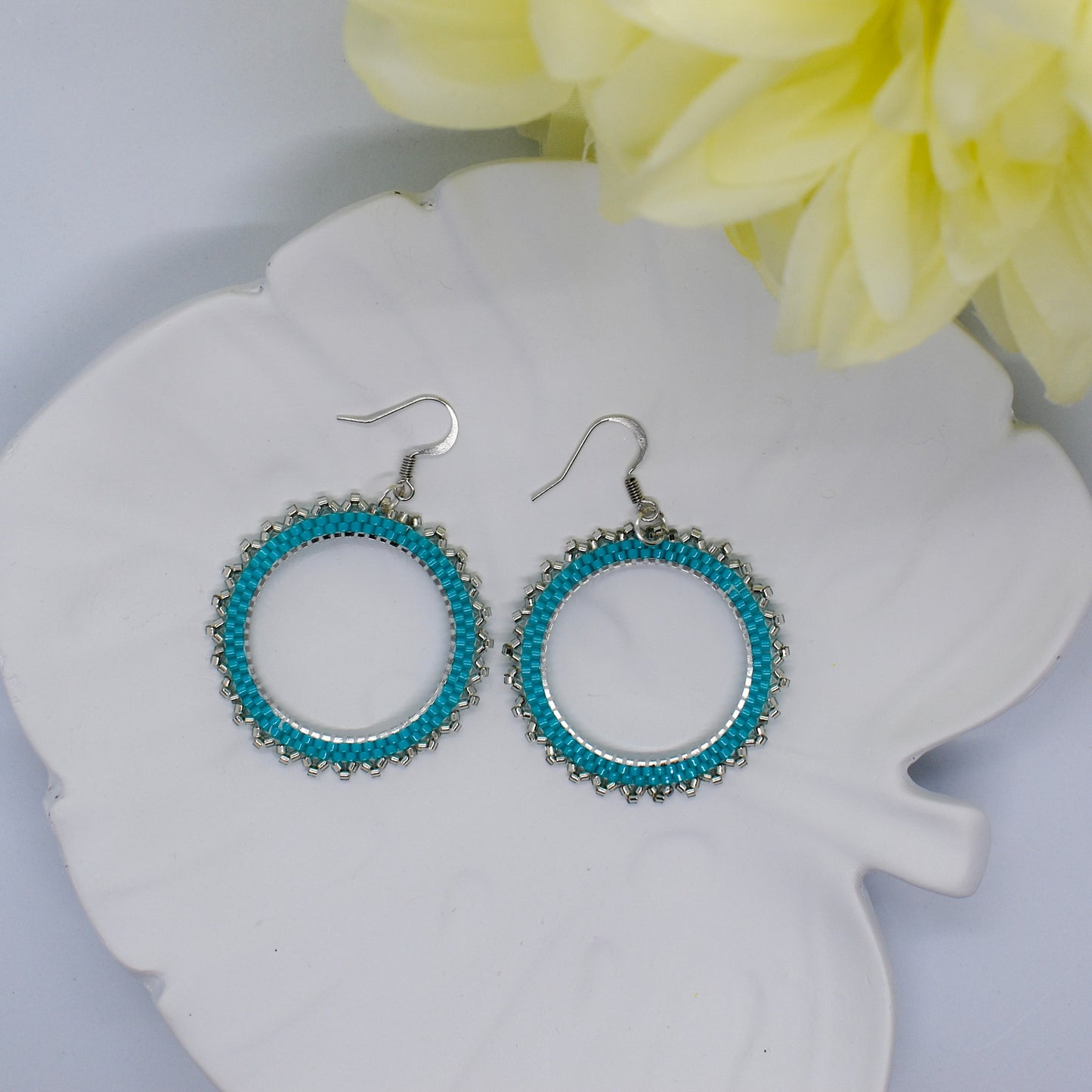 turquoise beaded earrings