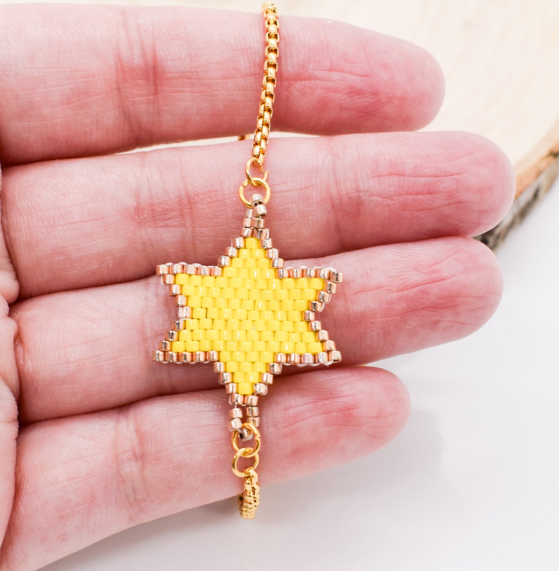 Yellow star bracelet